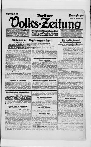 Berliner Volkszeitung on Dec 10, 1920