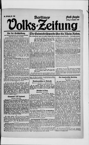 Berliner Volkszeitung on Dec 10, 1920
