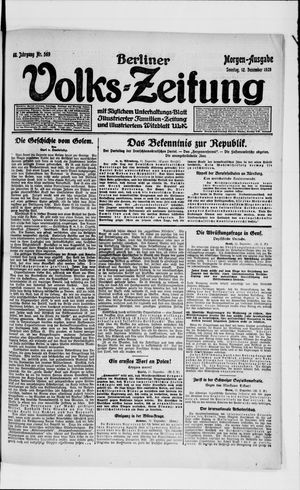 Berliner Volkszeitung vom 12.12.1920