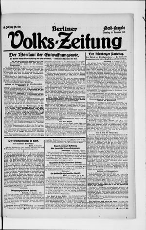 Berliner Volkszeitung vom 14.12.1920