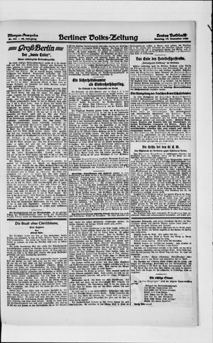 Berliner Volkszeitung vom 19.12.1920