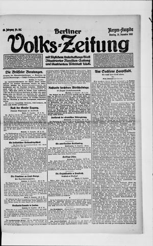 Berliner Volkszeitung on Dec 21, 1920
