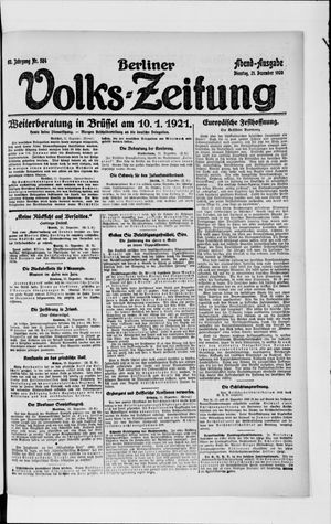 Berliner Volkszeitung on Dec 21, 1920