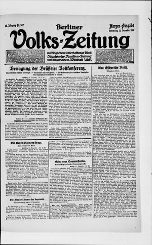Berliner Volkszeitung vom 23.12.1920