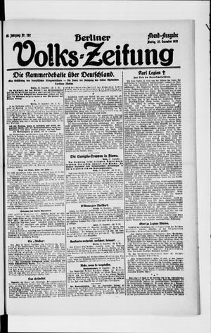 Berliner Volkszeitung vom 27.12.1920