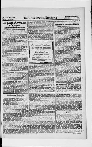 Berliner Volkszeitung vom 29.12.1920
