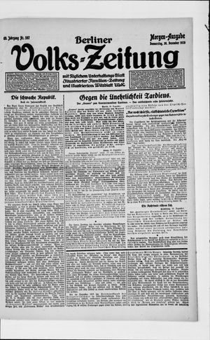Berliner Volkszeitung vom 30.12.1920