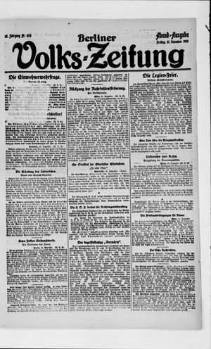 Berliner Volkszeitung on Dec 31, 1920