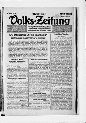 Berliner Volkszeitung vom 01.04.1921