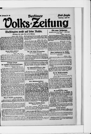 Berliner Volkszeitung vom 07.04.1921