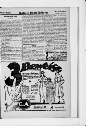 Berliner Volkszeitung on Apr 10, 1921