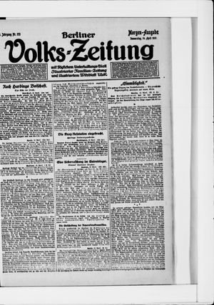 Berliner Volkszeitung on Apr 14, 1921