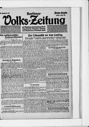 Berliner Volkszeitung on Apr 15, 1921