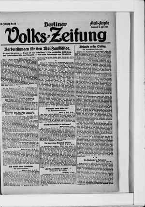Berliner Volkszeitung vom 16.04.1921