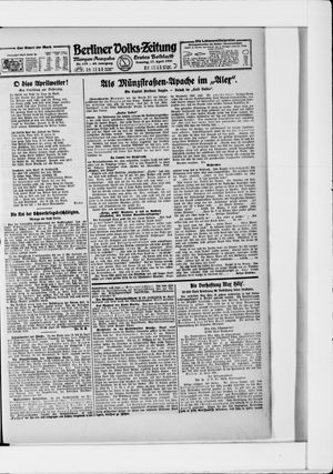 Berliner Volkszeitung on Apr 17, 1921