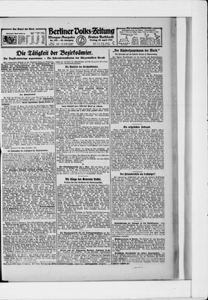Berliner Volkszeitung on Apr 29, 1921