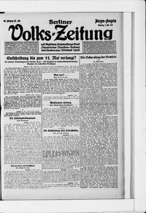 Berliner Volkszeitung vom 03.05.1921