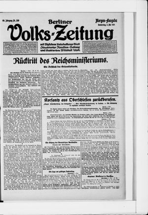 Berliner Volkszeitung vom 05.05.1921