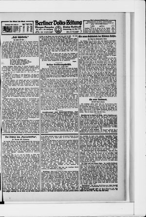 Berliner Volkszeitung on May 12, 1921