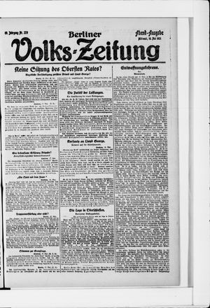 Berliner Volkszeitung on May 18, 1921