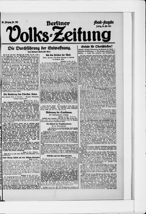 Berliner Volkszeitung vom 20.05.1921