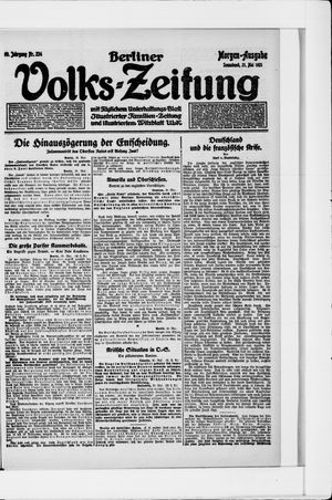 Berliner Volkszeitung vom 21.05.1921