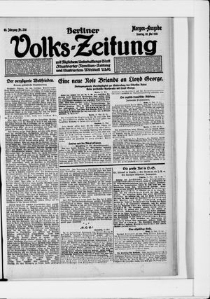 Berliner Volkszeitung on May 22, 1921