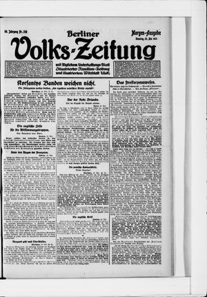 Berliner Volkszeitung vom 24.05.1921