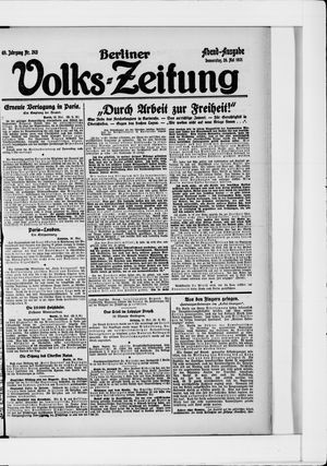 Berliner Volkszeitung vom 26.05.1921