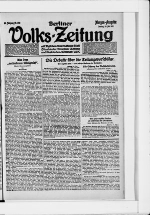Berliner Volkszeitung vom 29.05.1921