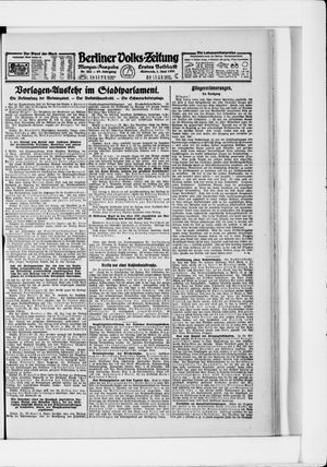 Berliner Volkszeitung on Jun 1, 1921