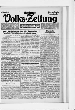 Berliner Volkszeitung on Jun 8, 1921