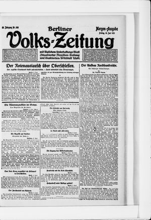 Berliner Volkszeitung vom 10.06.1921