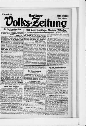 Berliner Volkszeitung vom 10.06.1921