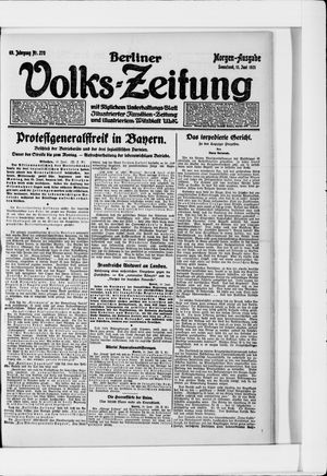 Berliner Volkszeitung vom 11.06.1921