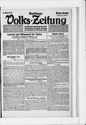 Berliner Volkszeitung vom 16.06.1921