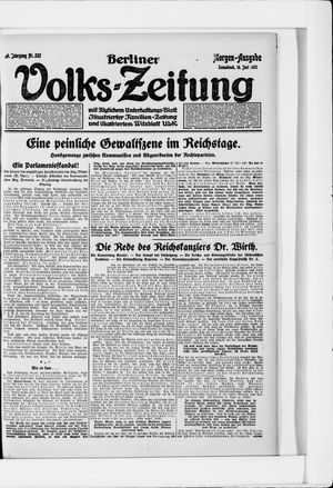 Berliner Volkszeitung vom 18.06.1921