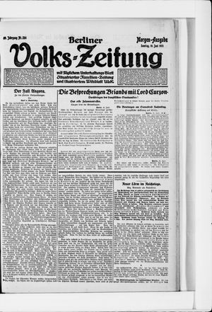 Berliner Volkszeitung on Jun 19, 1921