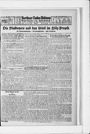 Berliner Volkszeitung vom 23.06.1921
