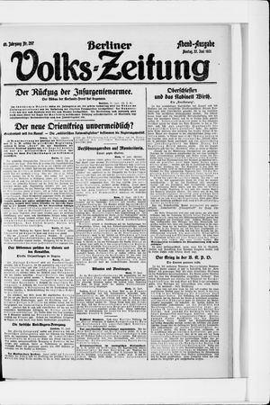 Berliner Volkszeitung vom 27.06.1921