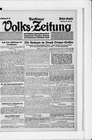 Berliner Volkszeitung vom 30.06.1921