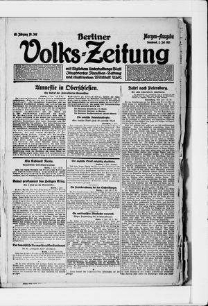 Berliner Volkszeitung vom 02.07.1921