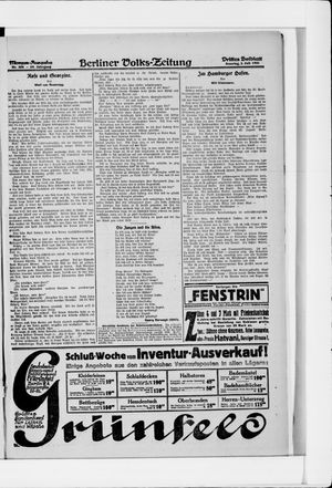 Berliner Volkszeitung vom 03.07.1921