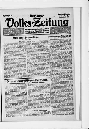 Berliner Volkszeitung vom 12.07.1921