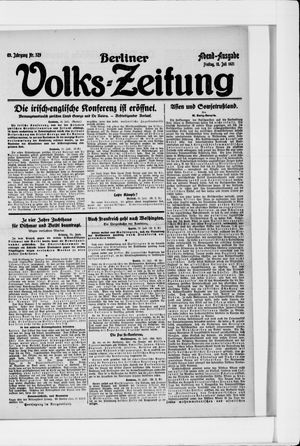 Berliner Volkszeitung vom 15.07.1921