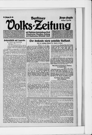 Berliner Volkszeitung vom 19.07.1921