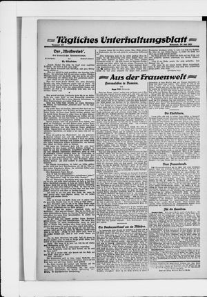Berliner Volkszeitung vom 20.07.1921