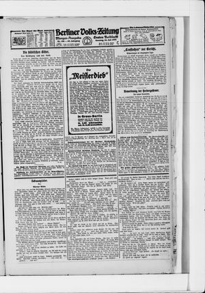 Berliner Volkszeitung vom 24.07.1921