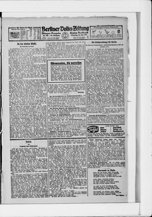 Berliner Volkszeitung vom 26.07.1921