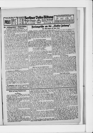 Berliner Volkszeitung vom 28.07.1921